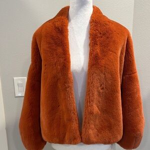 Velvet by Graham & Spencer Orange Teddy Jacket